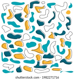 Creative hand drawn textures. Trendy Graphic Design. Vector. Contemporary art. 