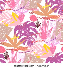 Creative hand drawn textures. Trendy Graphic Design. Vector. Contemporary art.