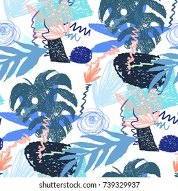 Creative hand drawn textures. Trendy Graphic Design. Vector. Contemporary art.