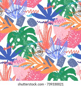 Creative hand drawn textures. Trendy Graphic Design. Vector. Contemporary art.