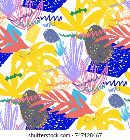 Creative hand drawn textures. Trendy Graphic Design. Vector. Contemporary art.