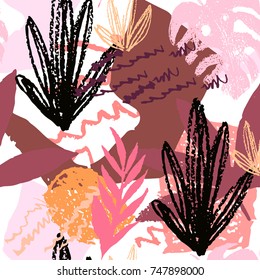 Creative hand drawn textures. Trendy Graphic Design. Vector. Contemporary art.