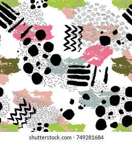 Creative hand drawn textures. Trendy Graphic Design. Vector. Contemporary art.