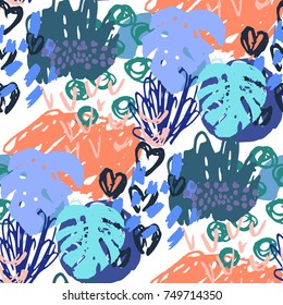 Creative hand drawn textures. Trendy Graphic Design. Vector. Contemporary art.