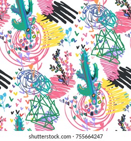 Creative hand drawn textures. Trendy Graphic Design. Vector. Contemporary art.