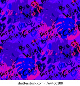 Creative hand drawn textures. Trendy Graphic Design. Vector. Contemporary art. Best wishes.