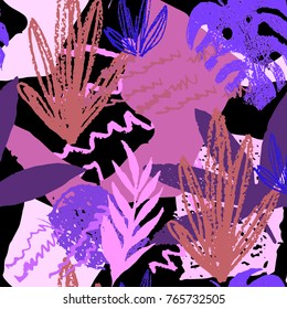Creative hand drawn textures. Trendy Graphic Design. Vector. Contemporary art. Congrats

