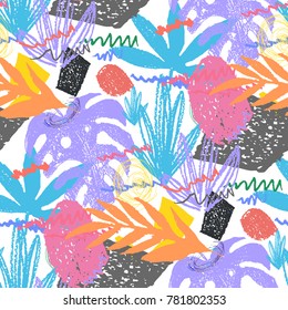 Creative hand drawn textures. Trendy Graphic Design. Vector. Contemporary art. Congrats
