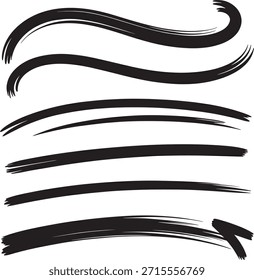 Kreative handgezeichnete Unterstreichungen Doodle Art Elements