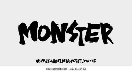 Creative Hand Drawn Uppercase. Street Art Classic Lettering Fashion Designs Typography modern serif decorative vintage concept
