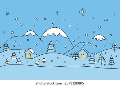 Creative Hand Drawn Winter Scenery Ideas
