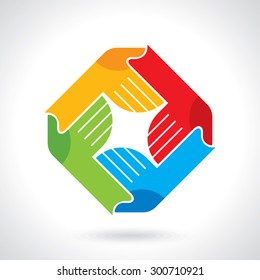 creative hand icon, a teamwork concept