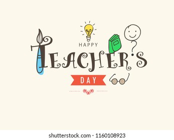 Creative Hand Lettering Text Teachers On Stock Vector (Royalty Free ...