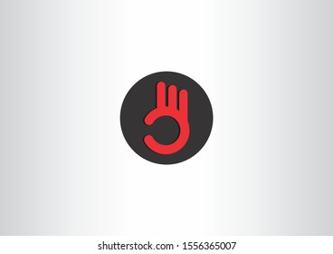 Creative Hand Logo Template vector icon Business. Hand logo design template.hand vector icon symbol.
