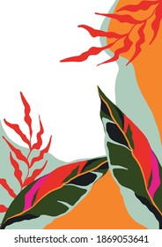 Creative hand painted illustration for poster, banner, wall decoration, postcard or brochure design. Vector EPS 10.