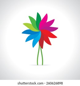 creative hand with painting brush over colorful background