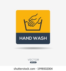 Creative (Hand wash) Icon ,Vector sign.