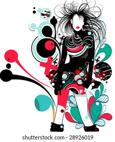 Creative hand-drawn fashion illustration, see my portofolio for more images in this style