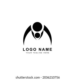 Creative handle drive black logo design on white background for business and brand.