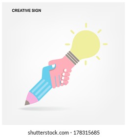 Creative handshake abstract sign vector design template. Business creative concept. Deal, contract, team, cooperation symbol icon