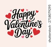 Creative handwritten "Happy Valentine