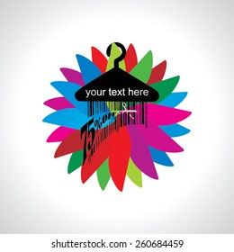 creative hanger with bar code tag background illustration