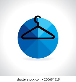 creative hanger on blue wheel background 
