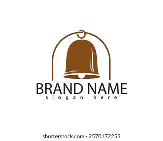 creative hanging bell logo design template