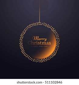 creative hanging christmas ball decoration design in dots style