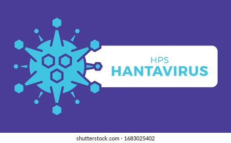 Creative Hantavirus Vector icon badge. Pulmonary syndrome (HPS) is a rare but deadly viral infection. Vector illustration of the new Chinese Hanta virus