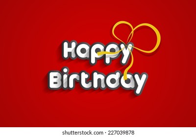 Creative Happy Birthday Greeting Card Vector Illustration