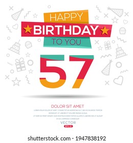 57 Birthday Images, Stock Photos & Vectors | Shutterstock