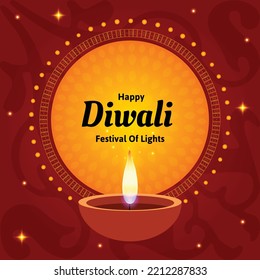 Creative happy diwali festival vector design