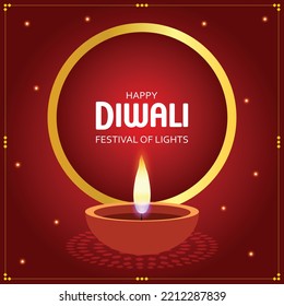 Creative happy diwali festival vector design