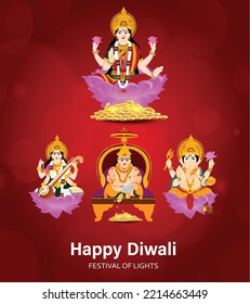 Creative happy diwali festival vector design