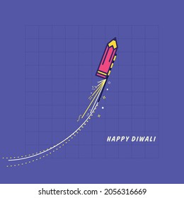 A creative Happy Diwali thyme for education institute. Online education.