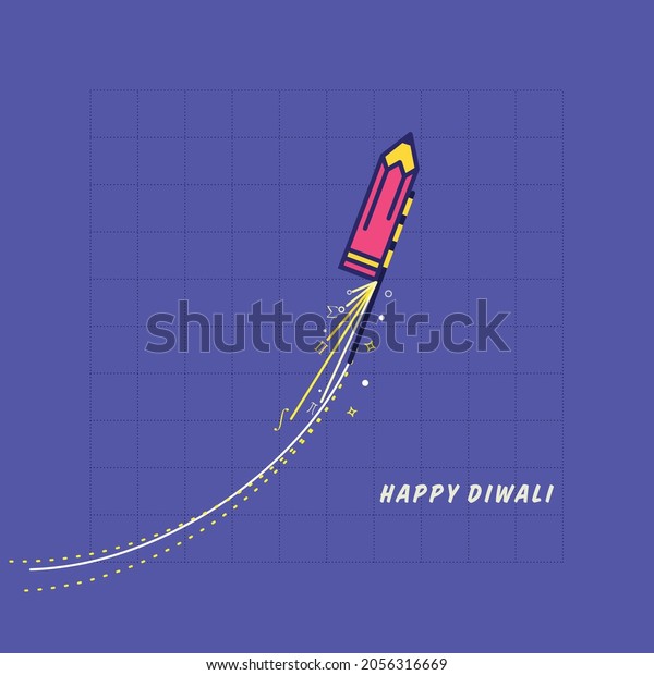 Creative Happy Diwali Thyme Education Institute Stock Vector (Royalty