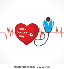 creative happy doctor's day design vector