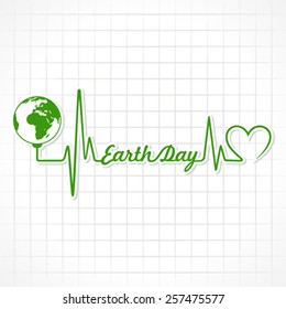 Creative Happy Earth Day Greeting stock vector