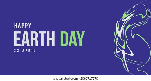 creative happy earth day poster vector design template. modern banner of happy earth day vector design illustration. 