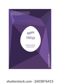 A creative Happy Easter Day Poster Set Template with Large White Space