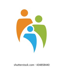 Creative Happy Family Logo With Health Care