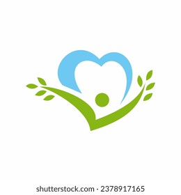 Creative happy family love logo design isolated, people community logo vector design template