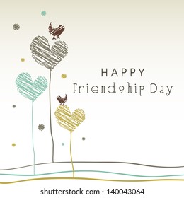 Creative Happy Friendship Day background.