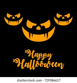Creative happy halloween concept with lettering vector illustration. Can be used for poster, banner, typography, background, etc. 