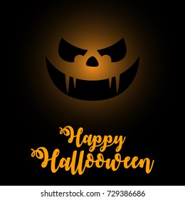 Creative happy halloween concept with lettering vector illustration. Can be used for poster, banner, typography, background, etc. 