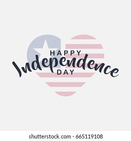 Creative Happy Independence Day Lettering