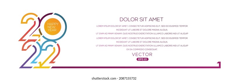 Creative (Happy new 2022 year and merry Christmas) Christmas and New Year background, posters, cards, headers, website template, Vector illustration.