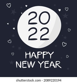 Creativo (Feliz Año Nuevo 2022 y feliz Navidad) Fondo de Navidad y Año Nuevo, afiches, tarjetas, encabezados, plantilla de sitio web, ilustración vectorial.