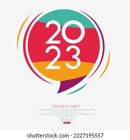 Creative (Happy new 2023 year and merry Christmas) Christmas and New Year background, posters, cards, headers, website template, Vector illustration.